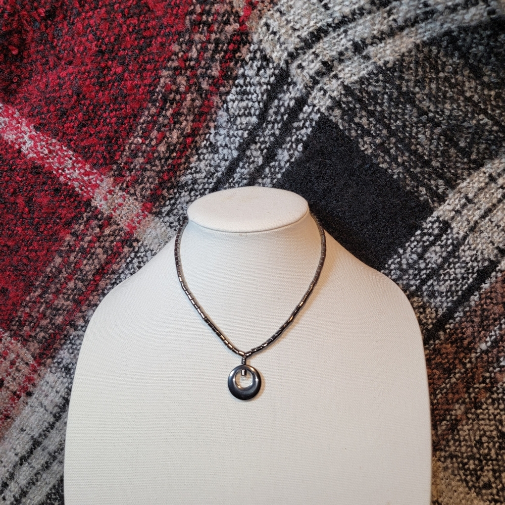 16" Hematite necklace